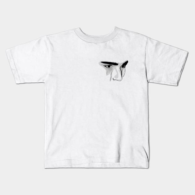 Boy Tears Kids T-Shirt by honeydesigns